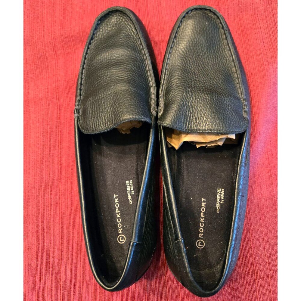 Rockport Black Leather Loafers, Size 10 Men's